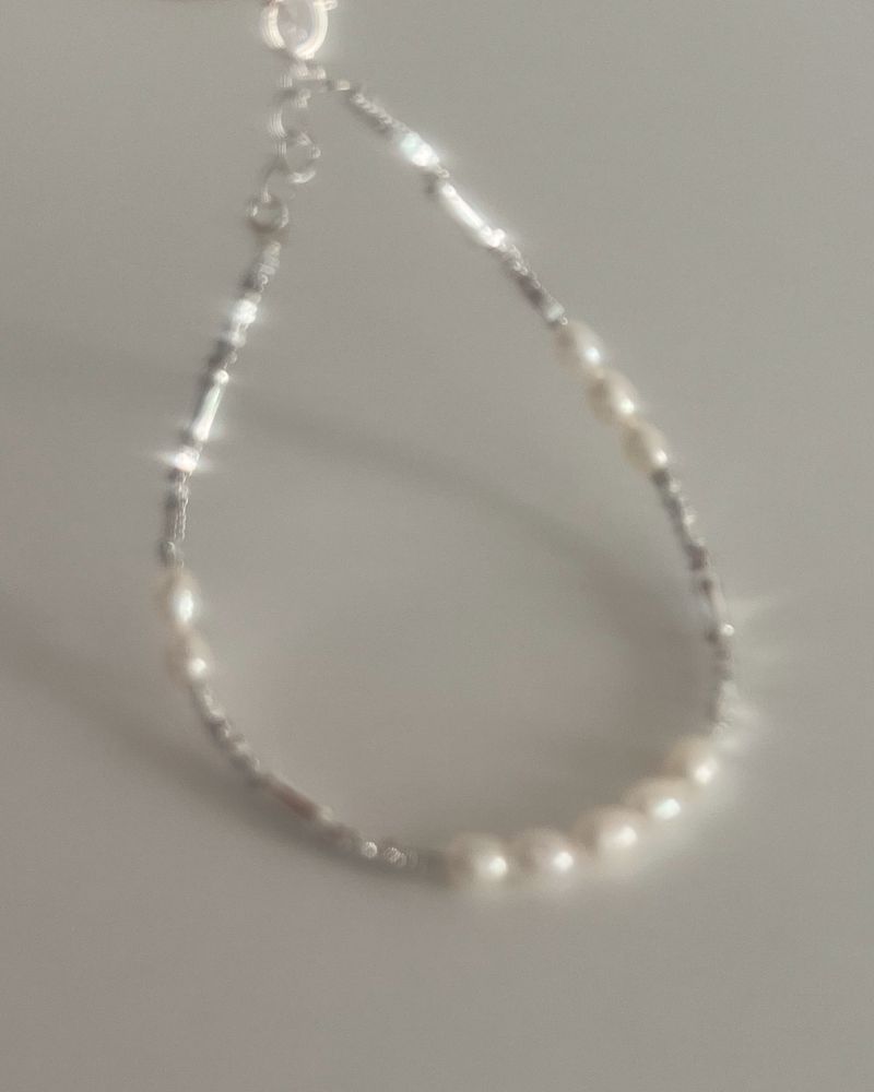 Sparkle pearl bracelet (silver)