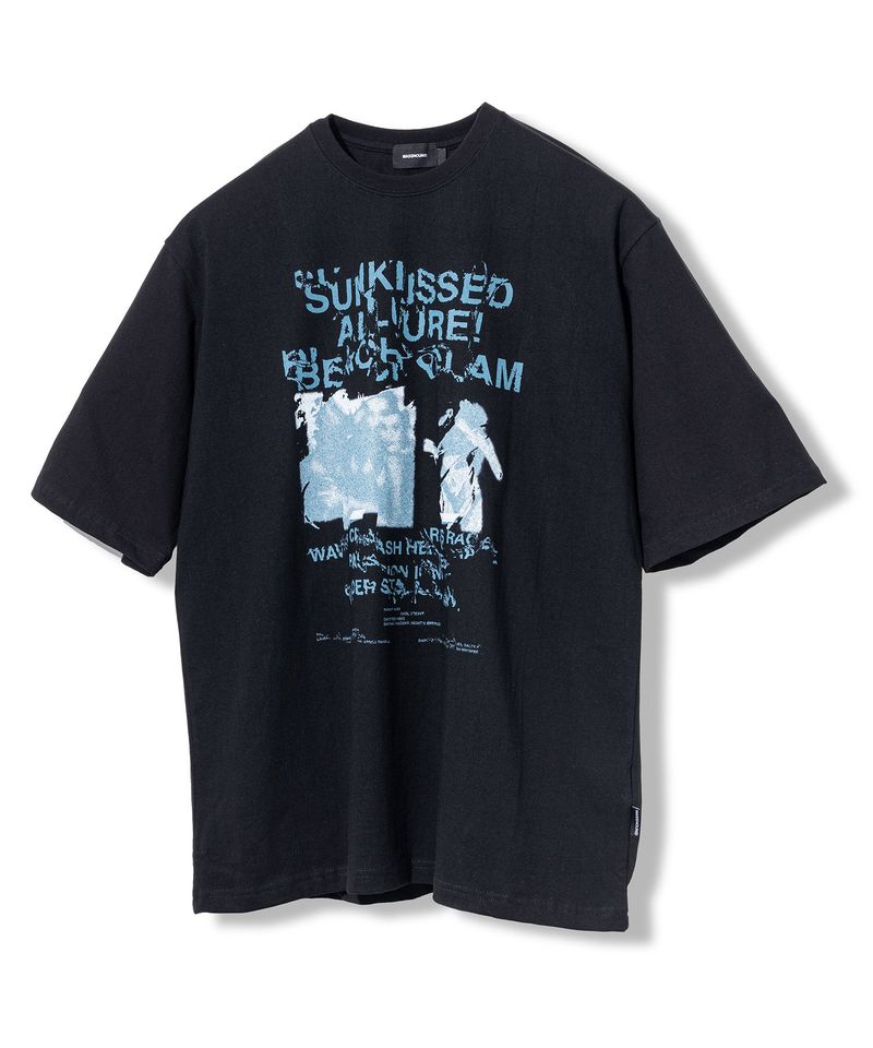 MASSNOUN(マスノウン)の「BEACH GLAM REAL OVERSIZED SHORT T-SHIRTS MSFTS002-BK(Tops)」