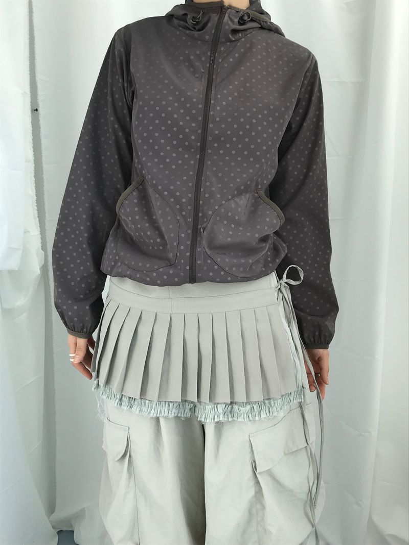 Soft terry dot windbreaker