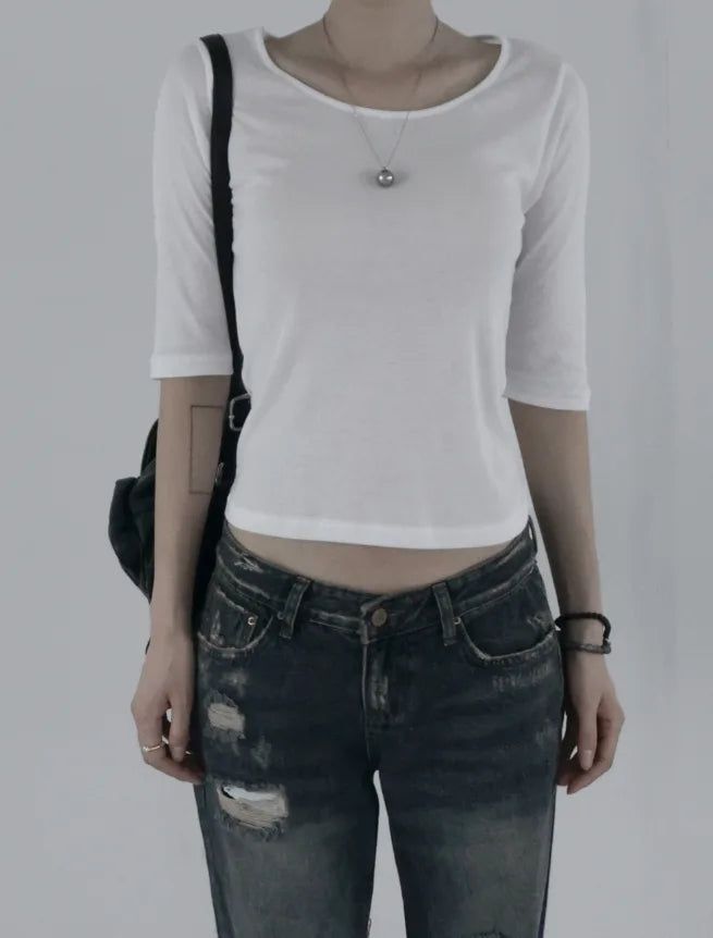 mnem（ムネム）の「Hezen Basic Three Quarter Tee（Tops）」