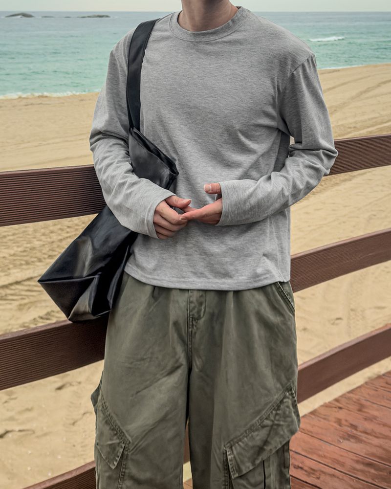 Pre Supima Cropped Long Sleeve