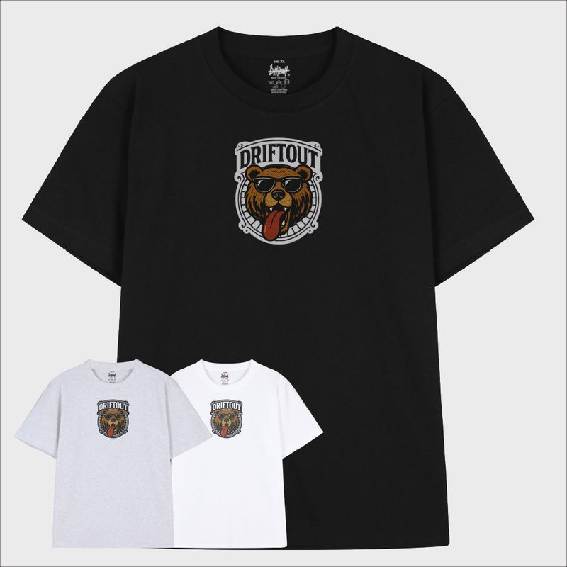 driftout(ドリフトアウト)の「Wild Tongue Out Bear T-Shirt (3color)(Tops)」