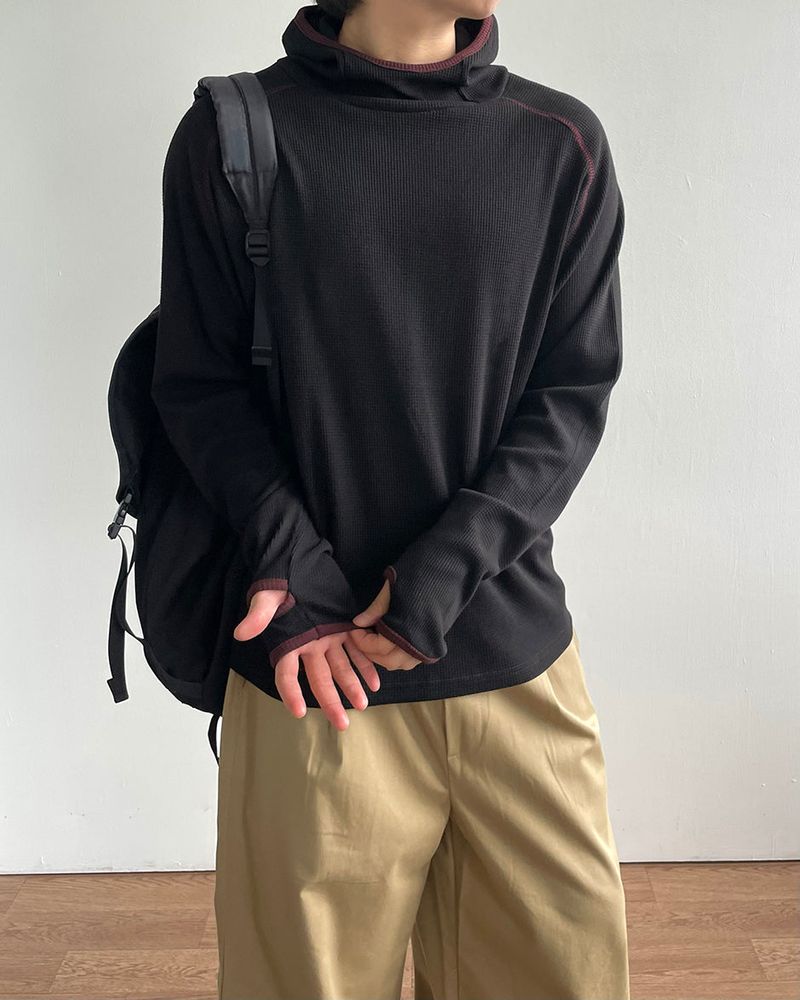IDF（アイディーエフ）の「Drik High Neck Waffle Hoodie（Tops）」