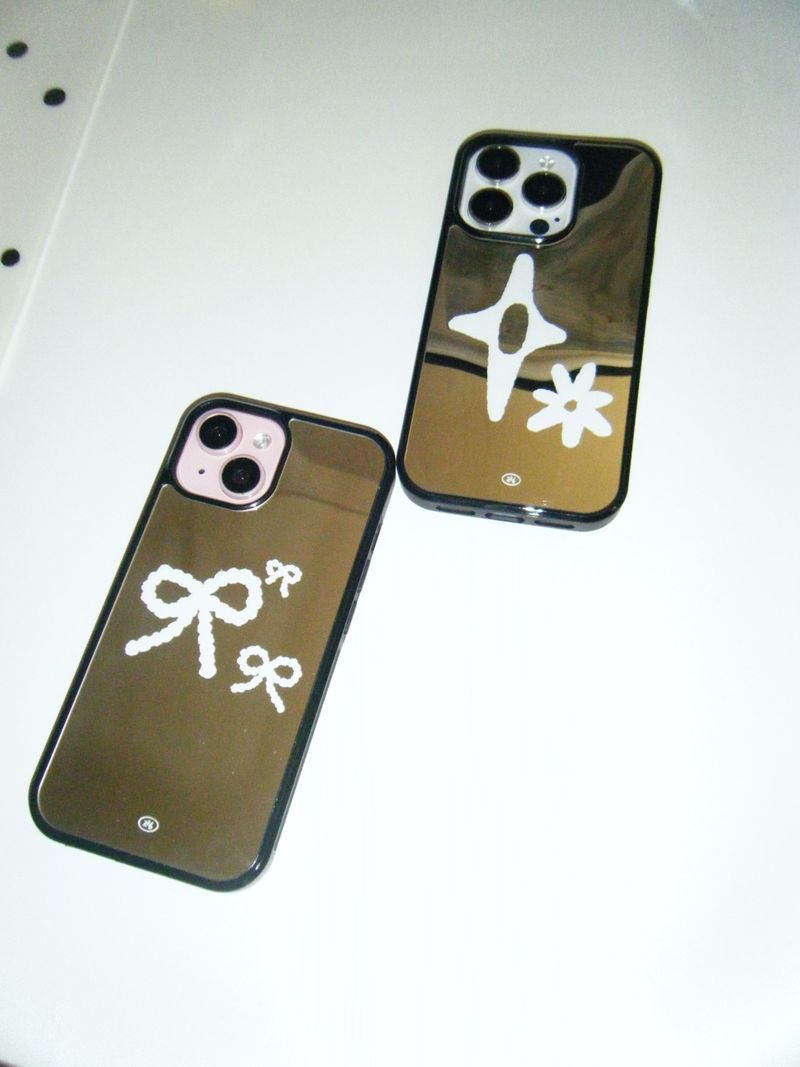ribbon mirror bumper phone case