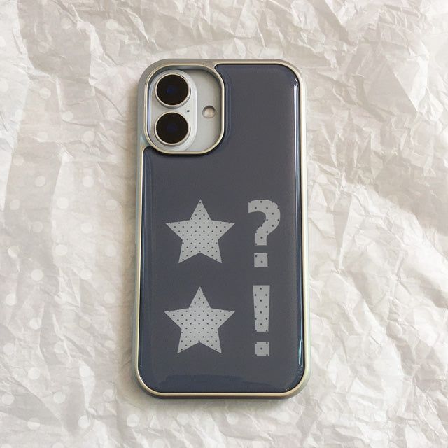 Dot dot star deep gray silver epoxy bumper case