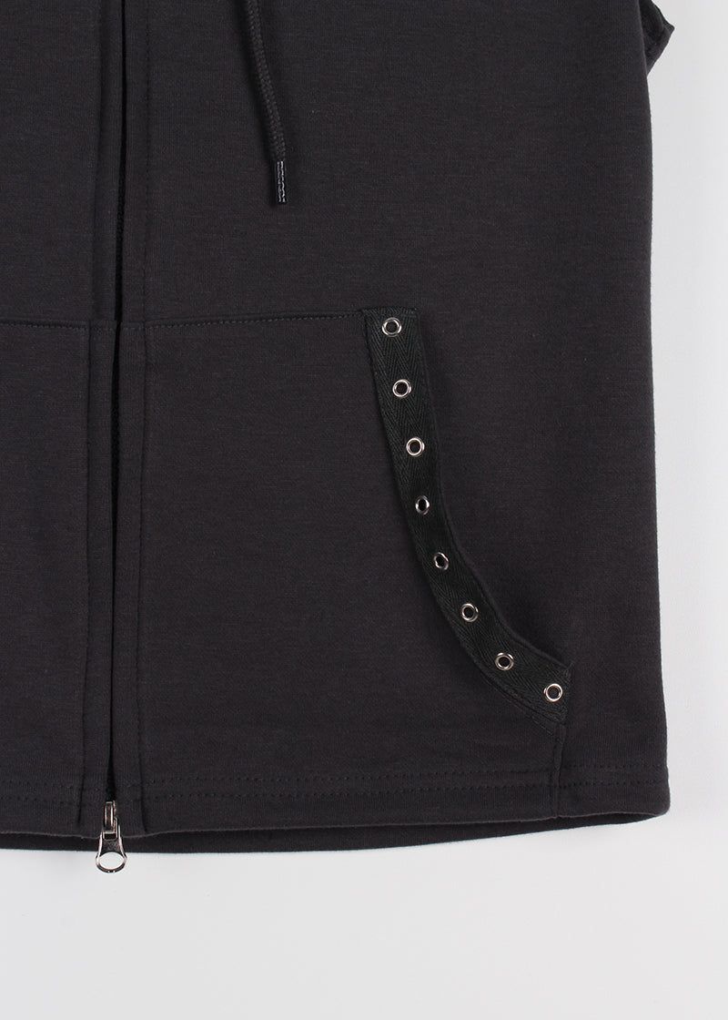 EYELET LINE HOOD VEST