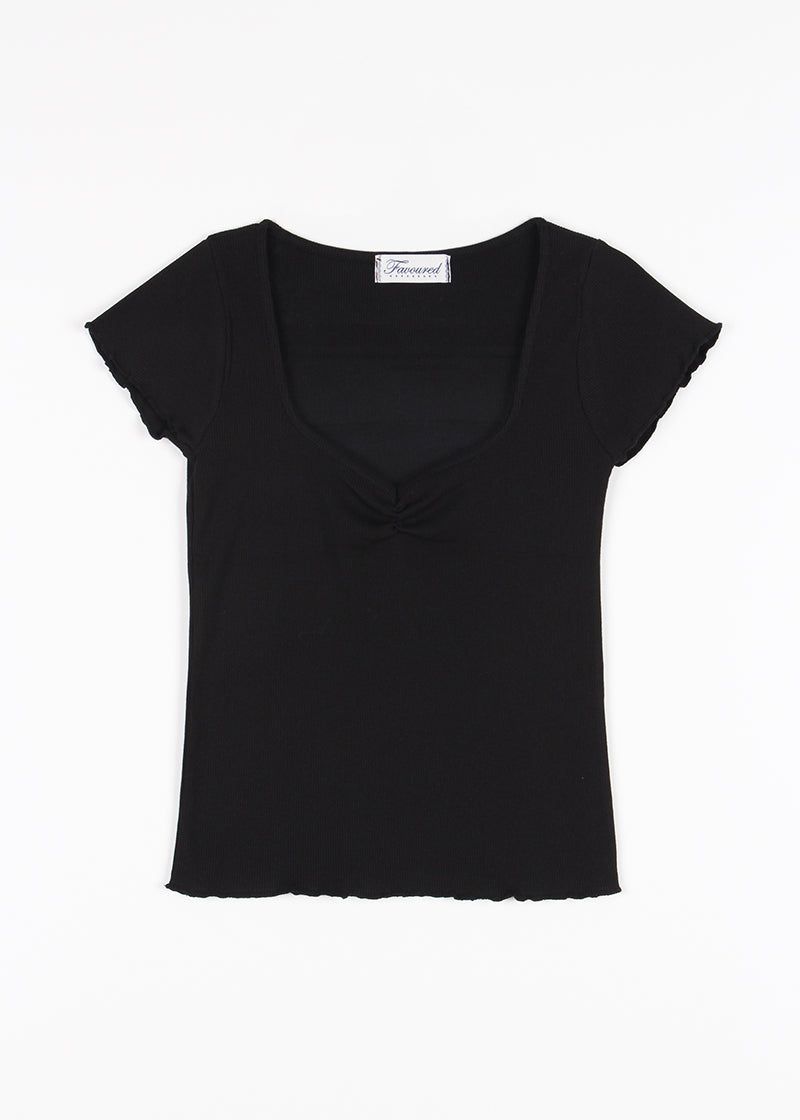 TULIP SHIRRING TEE