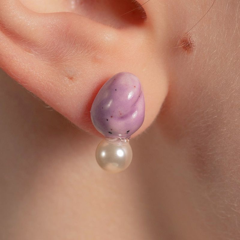セラミックデイリーパールドロップピアス