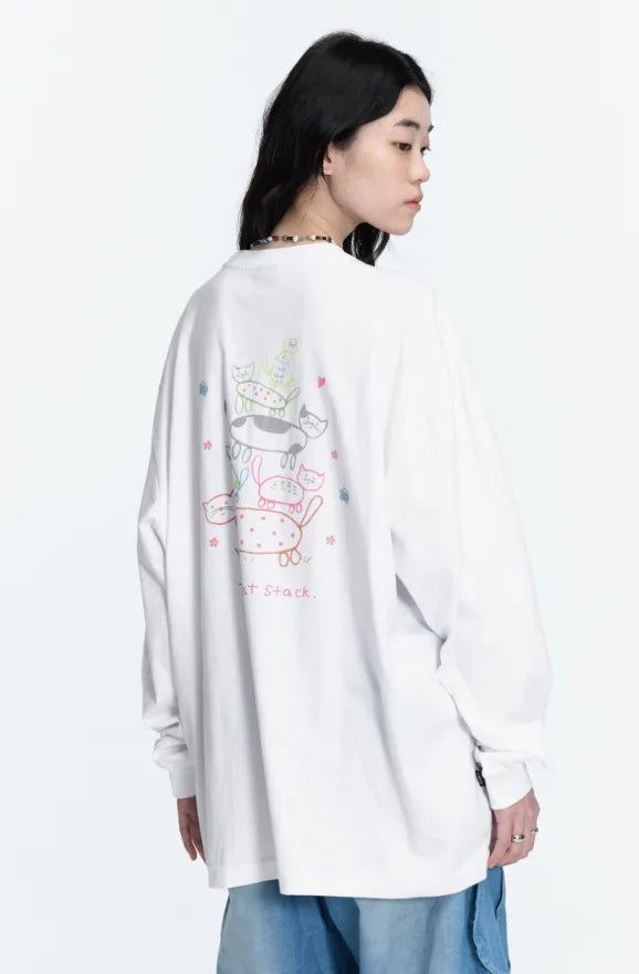 26FW★ Cat Stack Long Sleeve