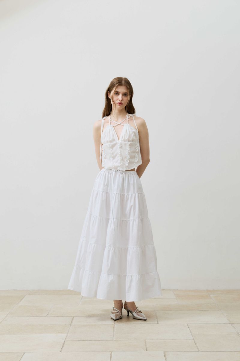 LOVEY LONG SKIRT / WHITE