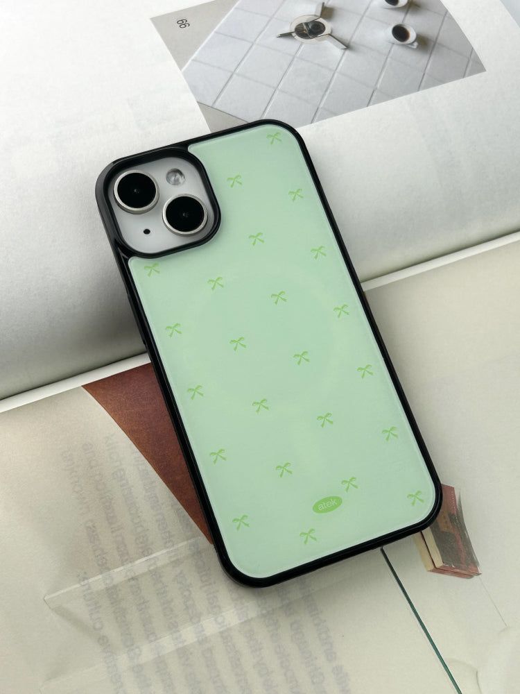 Melon Ribbon Magsafe Glass Bumper Case