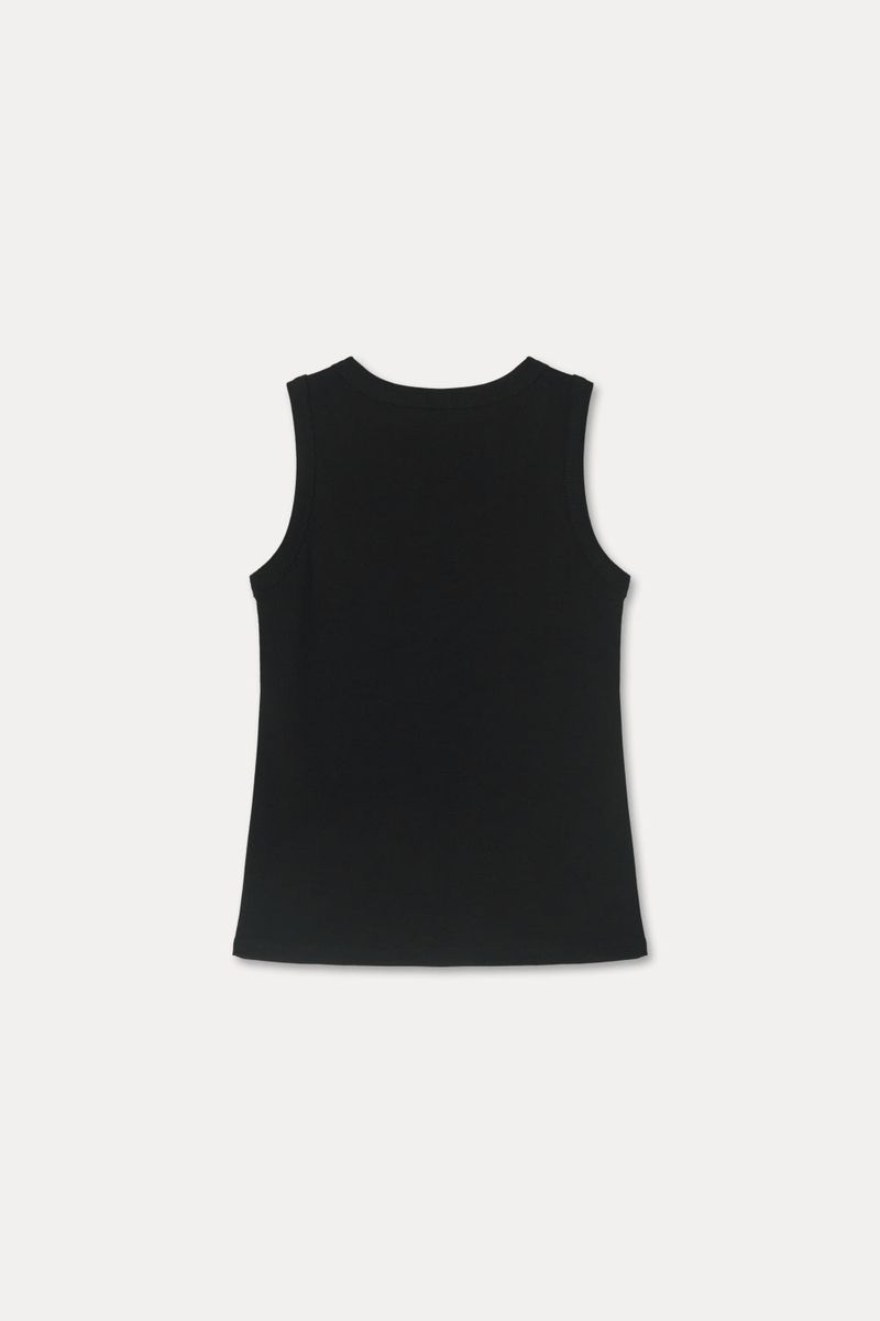 Cotton Label Sleeveless_Black
