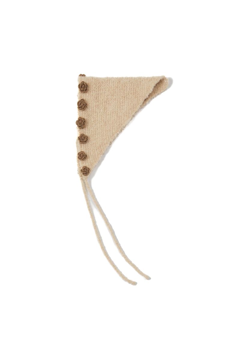 Boucle Flower Bonnet [Beige]