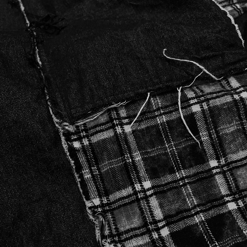 grunge burner check pants_black