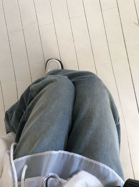 Dero Cut Washing Denim Wide Pants