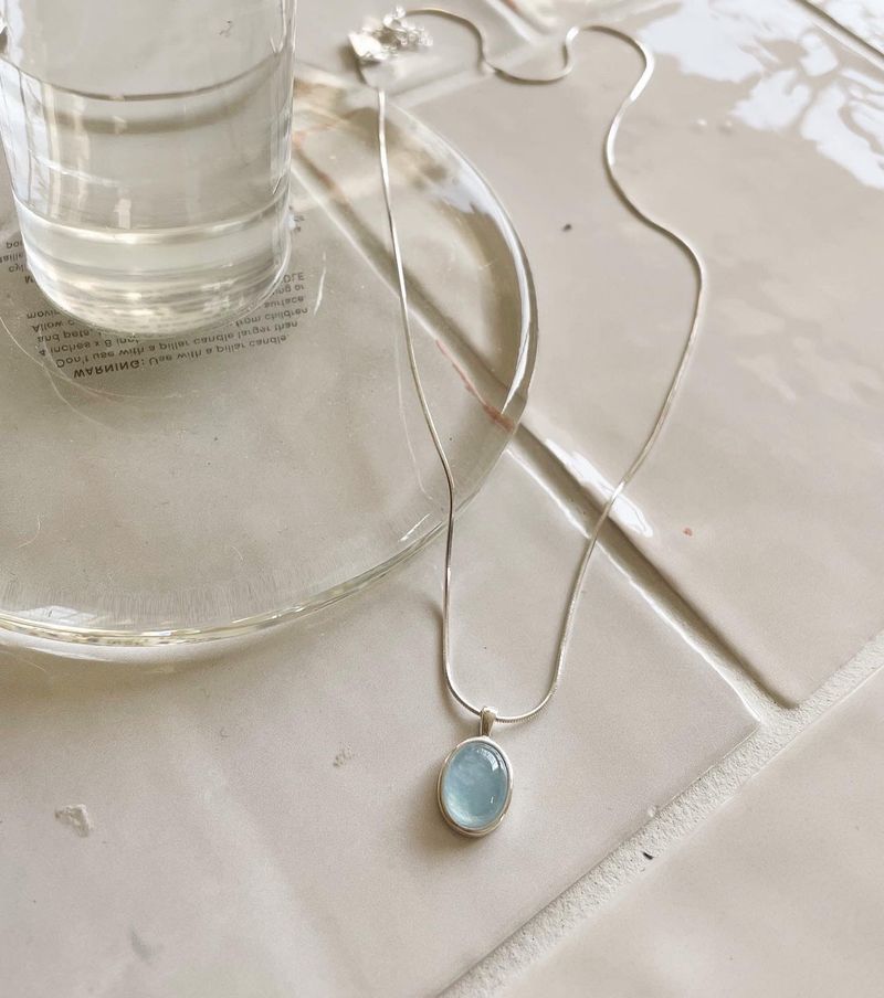 Silver925 Aqua Blue Necklace