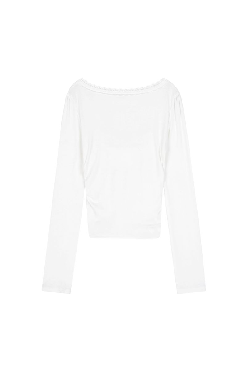 Vivienne Ballet Lace Top, White