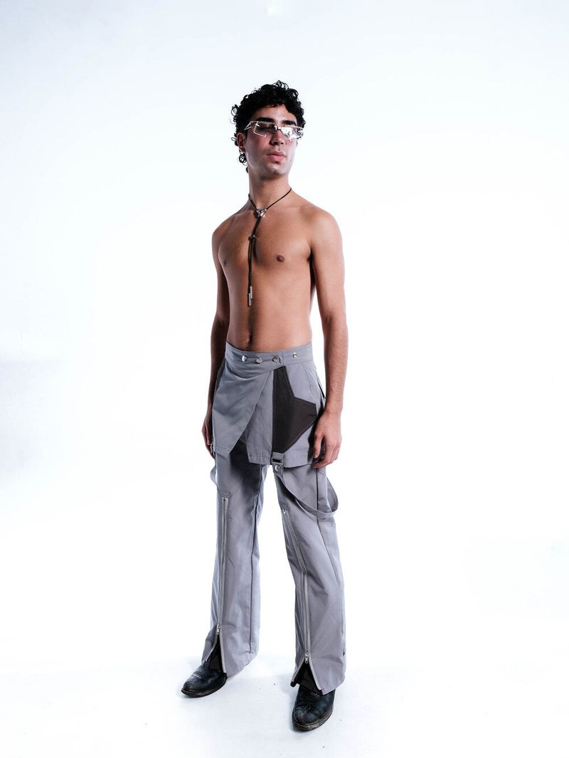 Ghost In The Shell Convertible Skirts (Grey & Dark Grey)