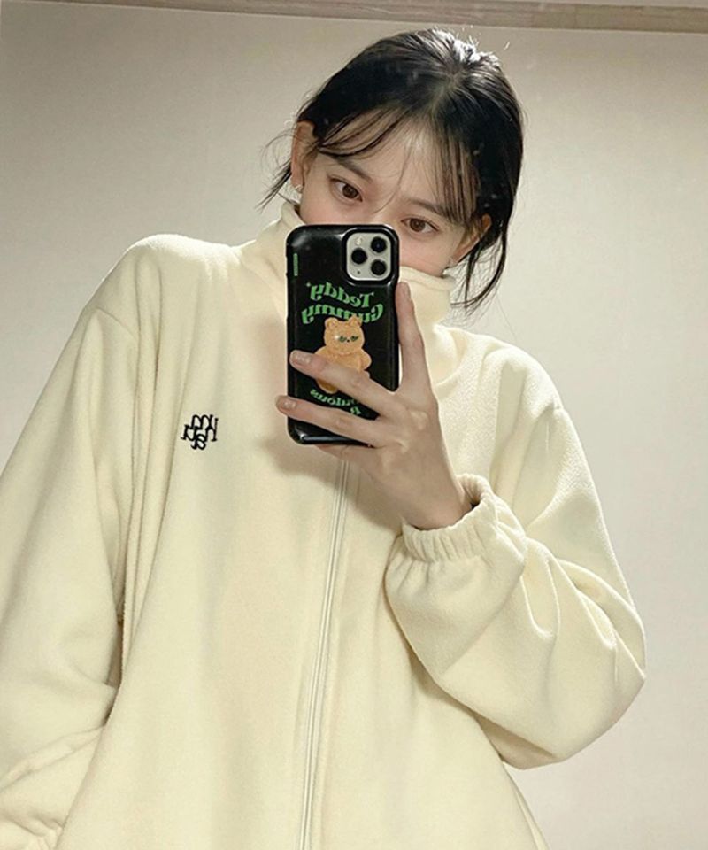 STITCH LOGO FLEECE ZIPUP JACKET