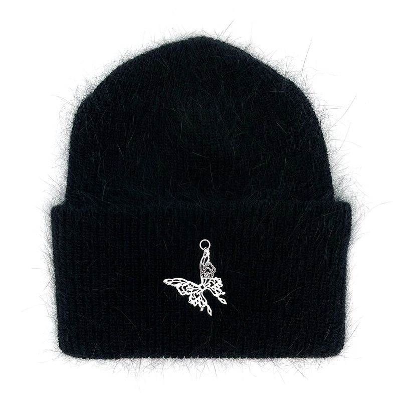 OTHER-worldly（アザーワールドリー）の「Butterfly Angora Beanie [Black]（Hats）」