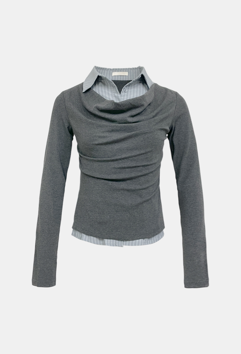 Modern Layered Drape T-shirt