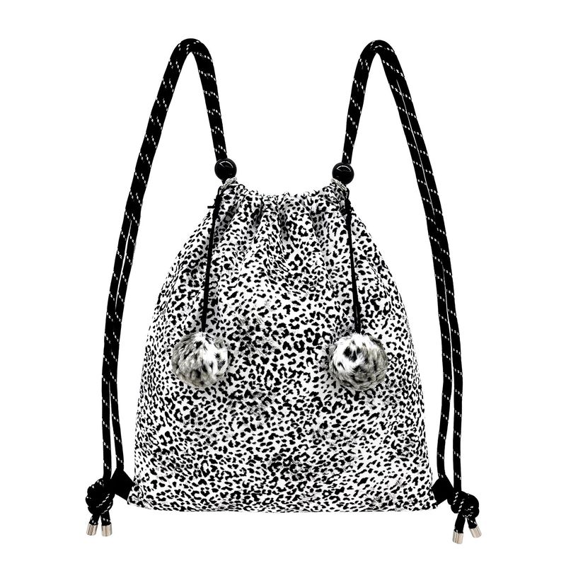 OTHER-worldly（アザーワールドリー）の「Fur Pompoms Gym Sack [White Leopard]（Bags）」