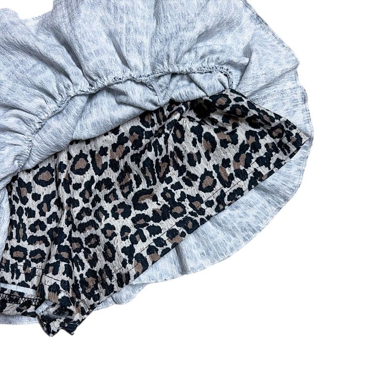 Feral Leopard Banding Mini Skirt Pants (Leopard)