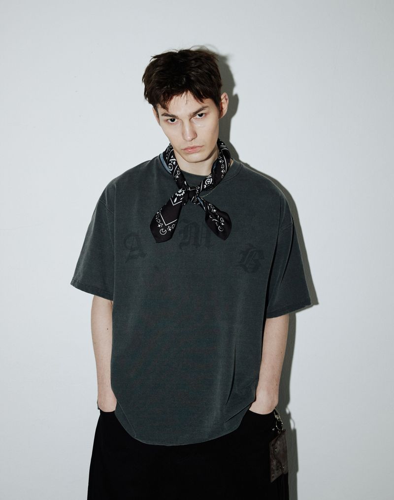 AAMBITION(アアンビション)の「Vintage Paisley T-shirts (Ashed-charcoal)(Tops)」
