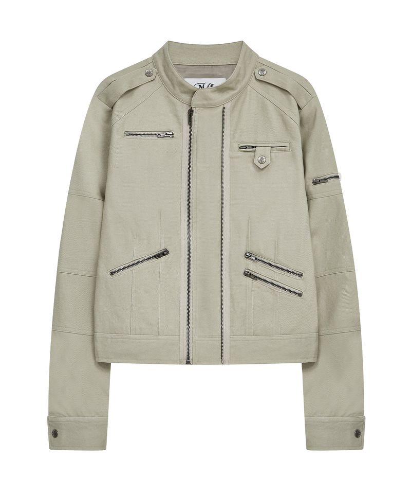 2 zip jacket (beige)