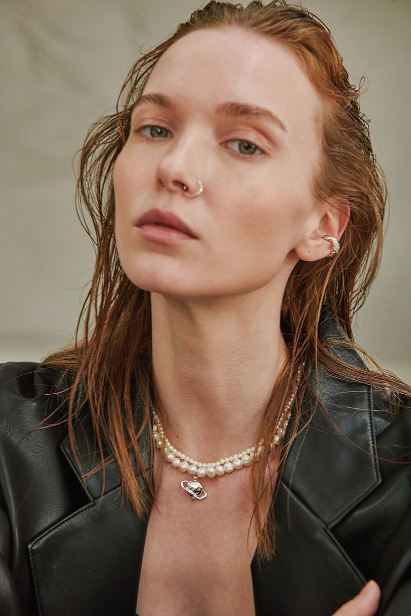 Emblem Pearl Necklace