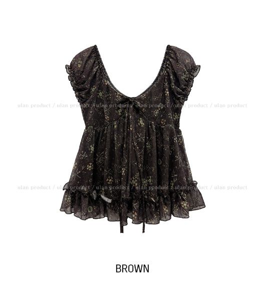 Rosalyn Flower Frill Blouse