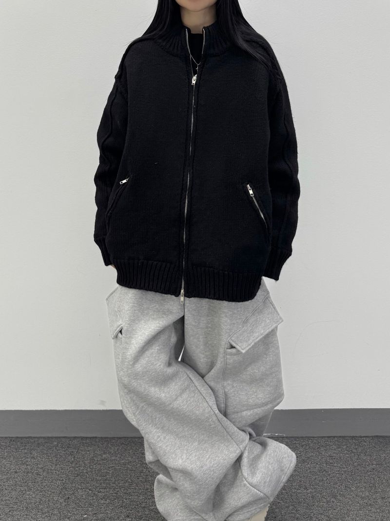 rib fleece sweat pants