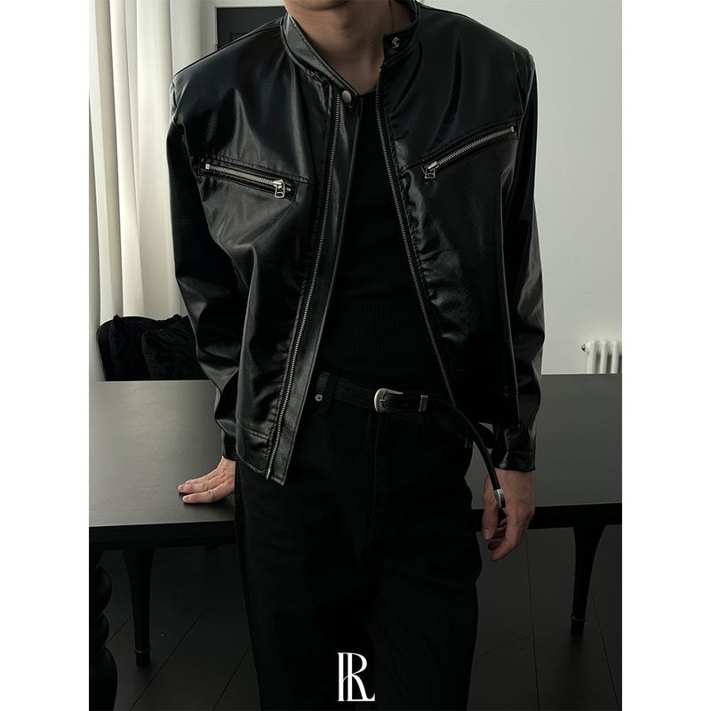 [PREMIUM][MADE] Western leather biker jacket
