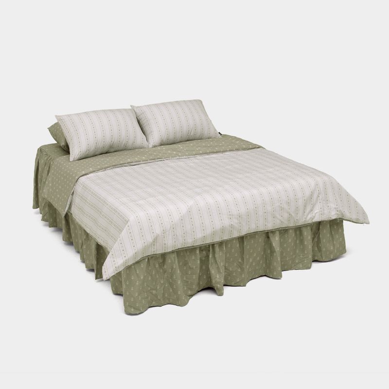 dormor(ドルモル)の「Dust-Free Fleur - Green Duvet Cover - Q size(Interior)」