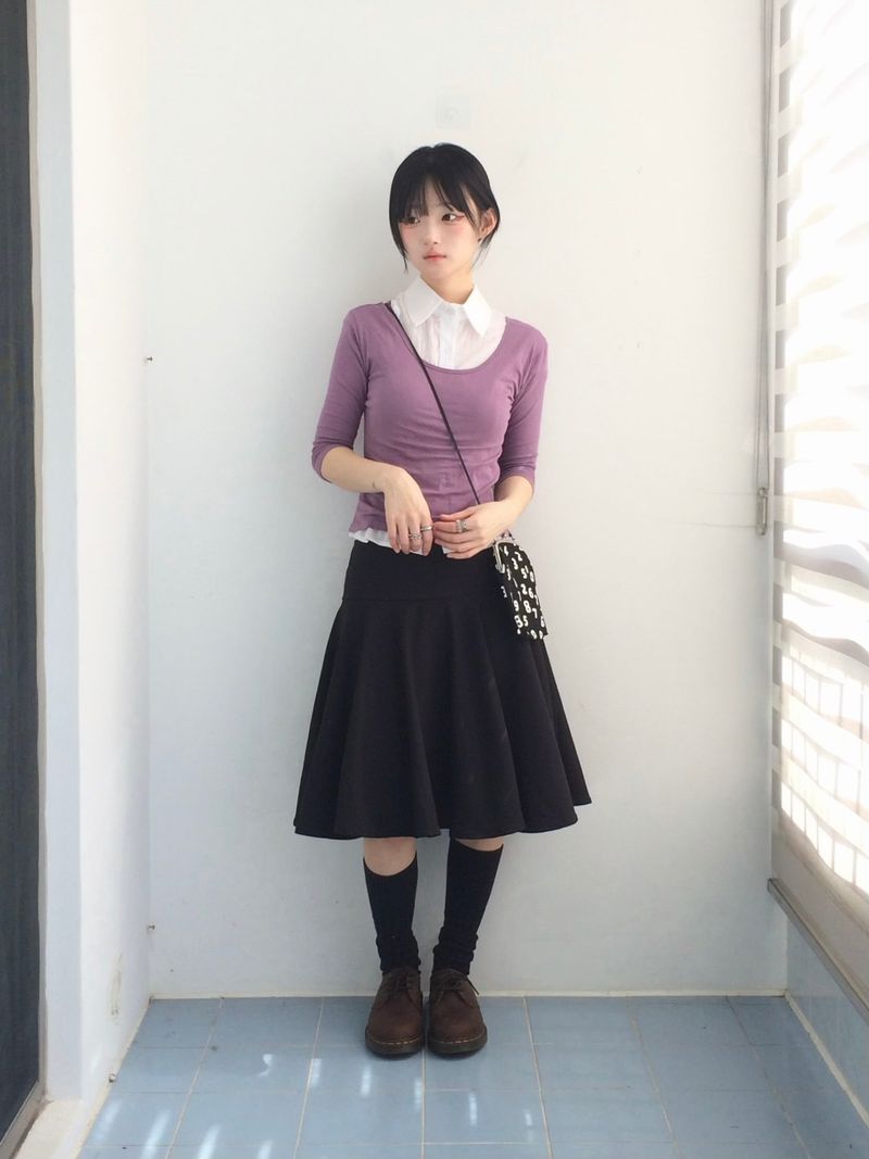 A-line rose flare skirt