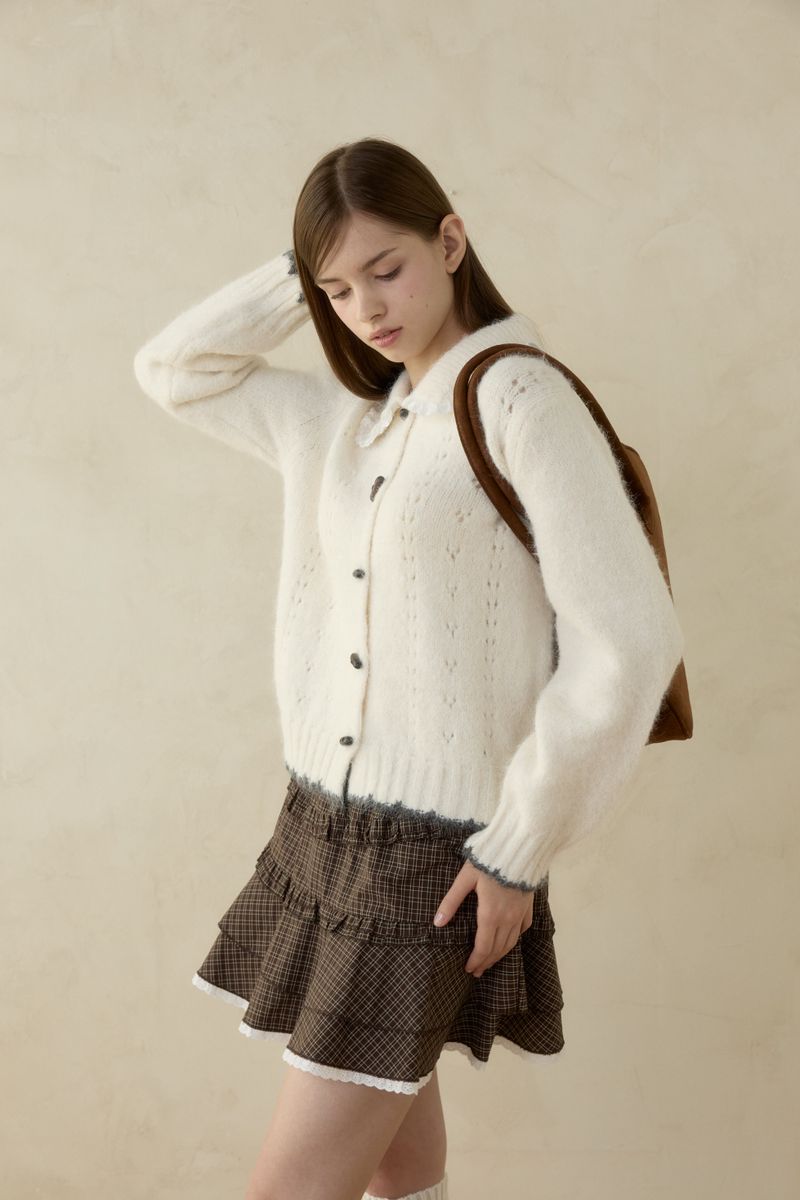 SOFT PUNCHING KNIT CARDIGAN