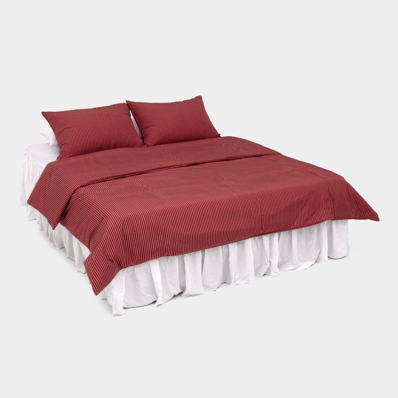 dormor(ドルモル)の「Dust-Free Classic Stripe - Red Duvet Cover - K size(Interior)」