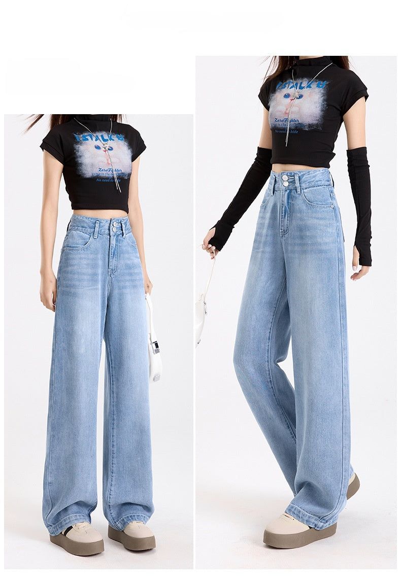 Lyocell Lightweight Wide Leg Denim Pants