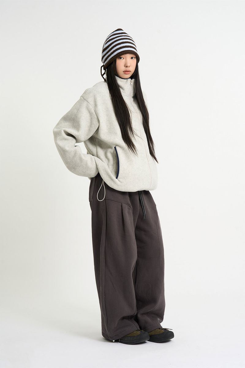 Naid fleece zip-up jumper