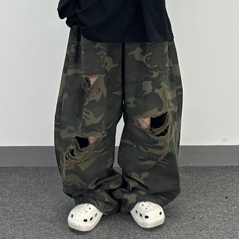 PEARCLAN(ペアクラン)の「camo bio washed distressed pants(Pants)」