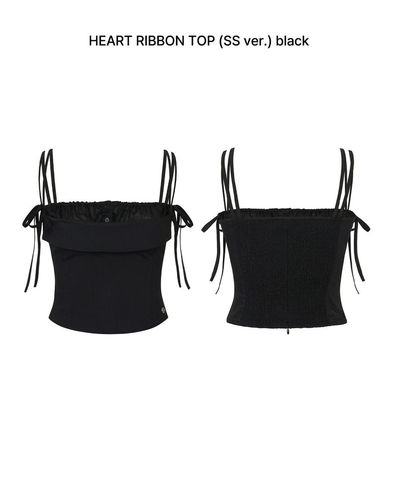 HEART RIBBON TOP (SS ver.) black