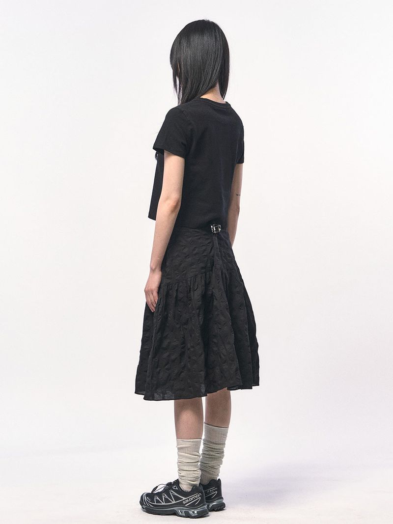 ROMANCE CROP T-SHIRT BLACK