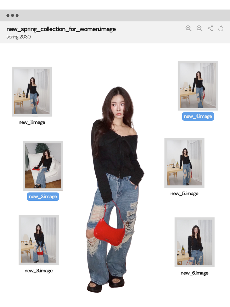 Vintage open wide denim pants