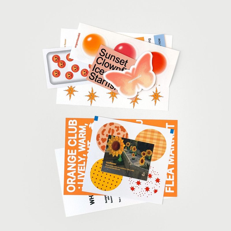 oab tone pack orange / scrap sticker set
