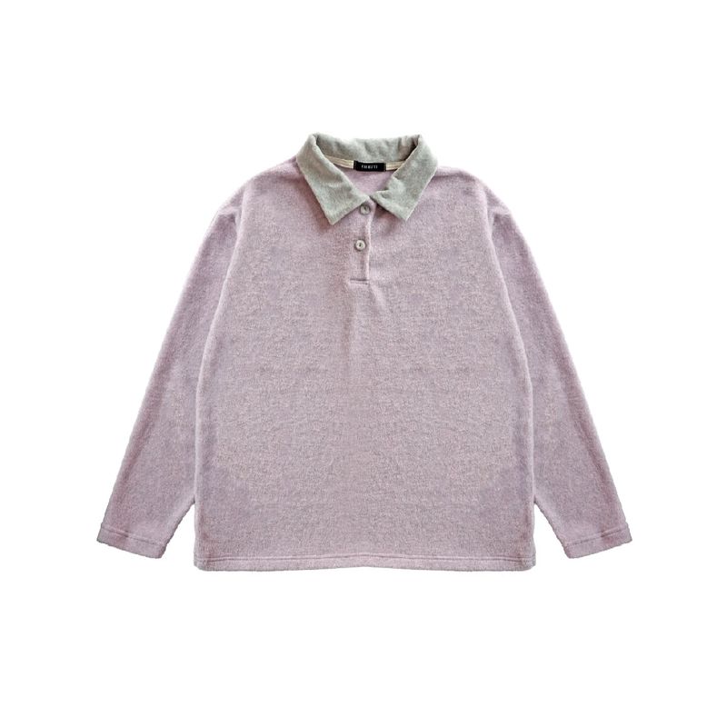 Fog Fleece Collar Tee (lavender)