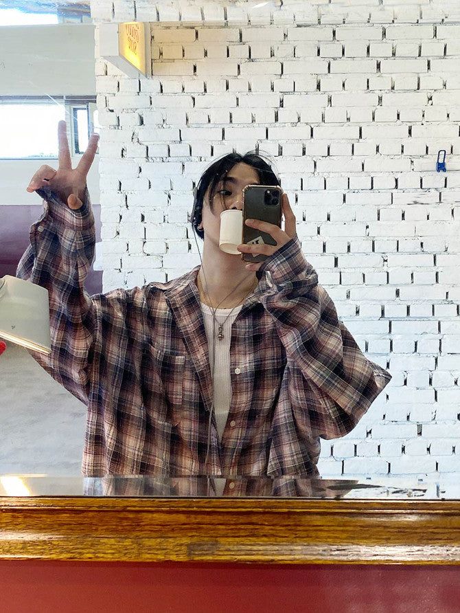No.0780 F thin daddy check SHIRT