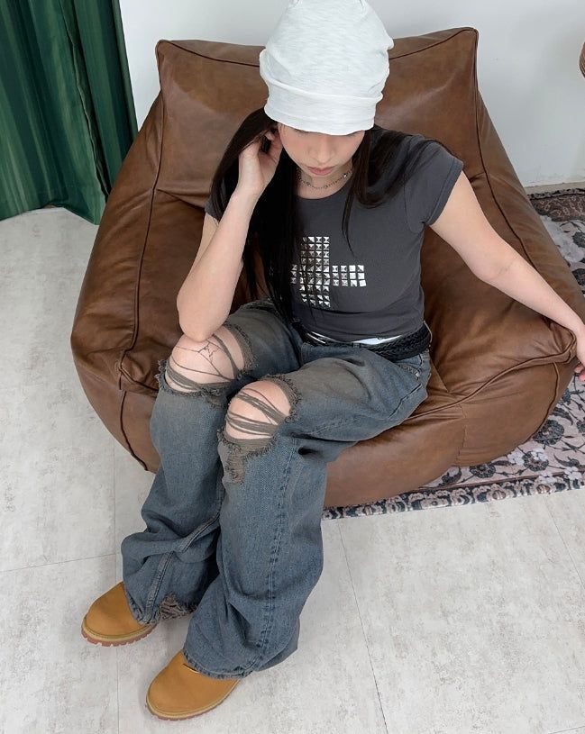 SATIIIZ（サティーズ）の「Slouch head wrap slab beanie（Hats）」