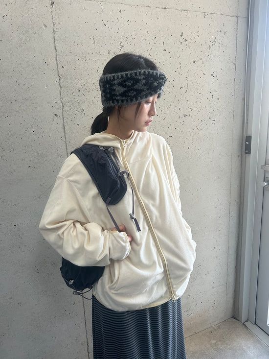 BAON（バオン）の「[unisex] Oranne Warmer Hood Fleece Zip-Up（Jackets/Outerwear）」
