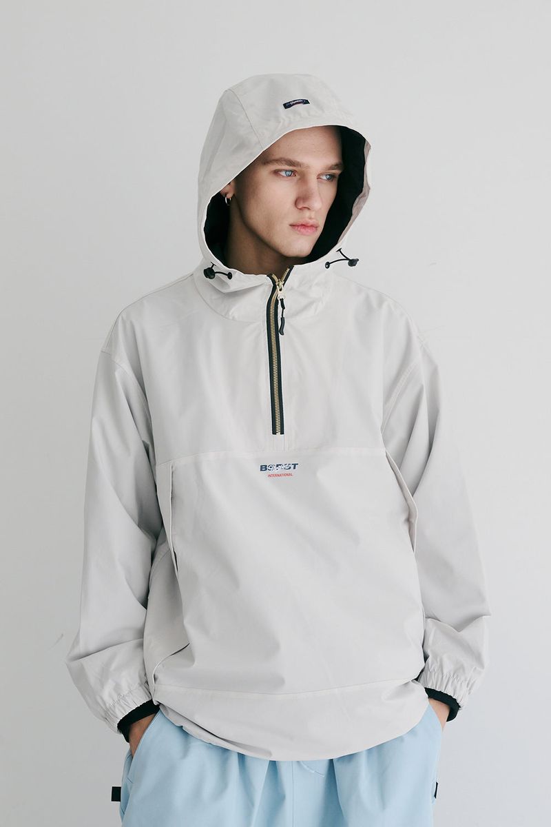 BSRABBIT(ビエスラビット)の「BSR2223FWJK078 BSM STRETCH HOODED ANORAK JACKET CREAM(Jackets/Outerwear)」