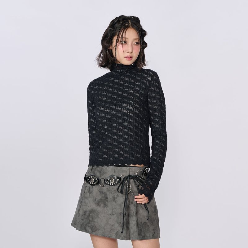 RIBBON HIGH-NECK T-SHIRT_BLACK